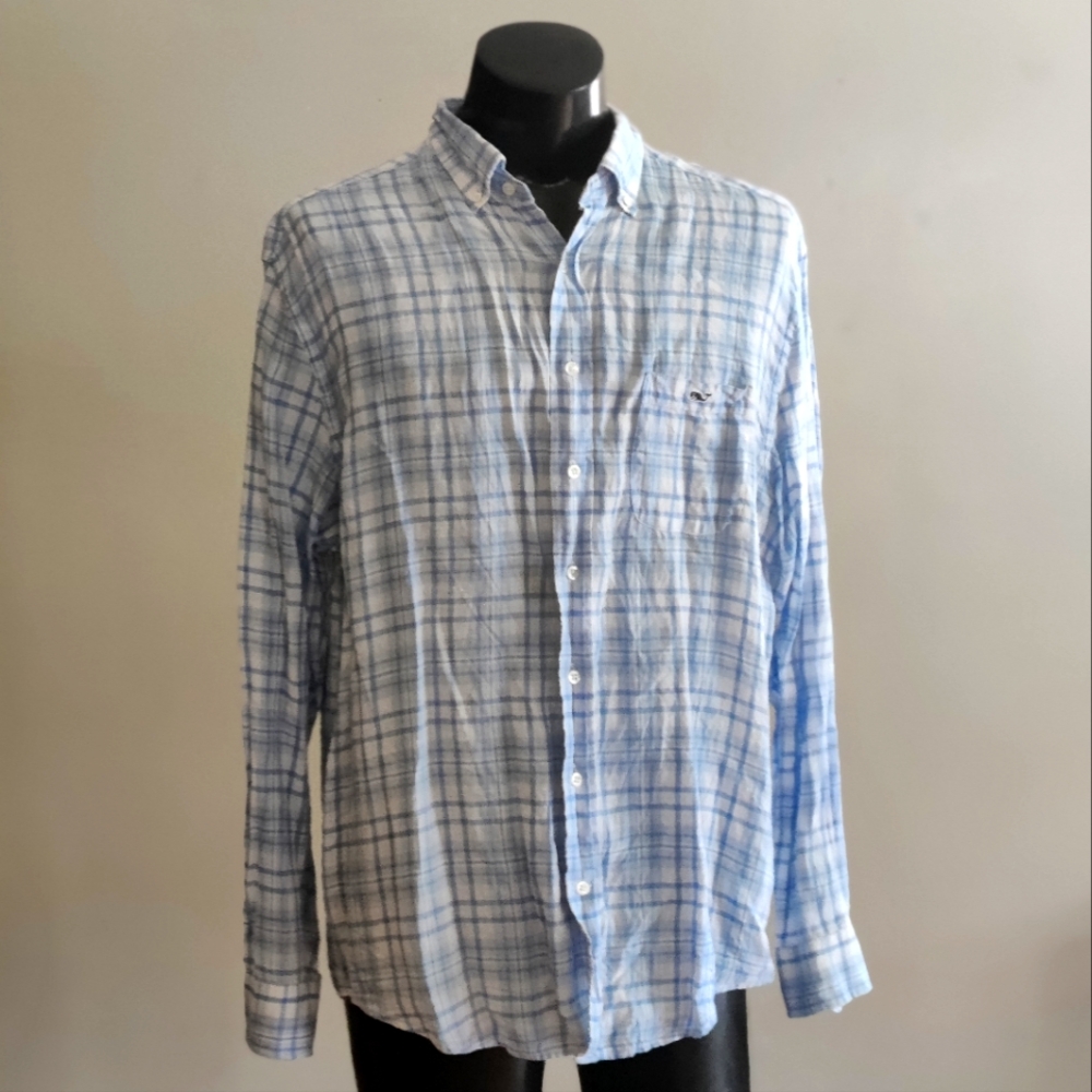 Vineyard Vines Linen Casual Button Down Shirt